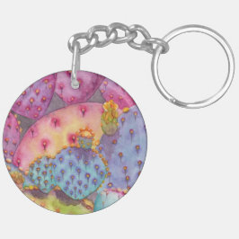 Schlüsselanhänger Prickly Pear Cactus Art