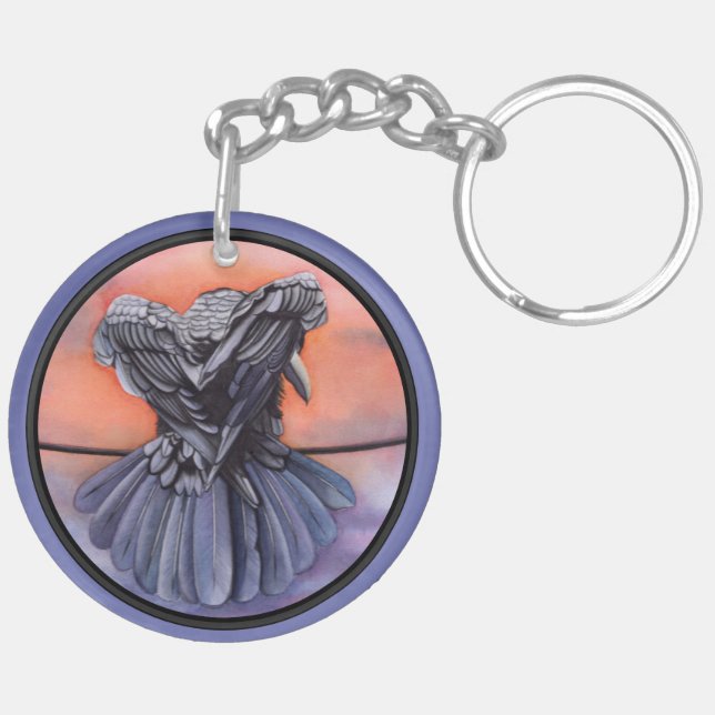 Schlüsselanhänger Raven Individuelle Name Corbie 2 (Rückseite rechts)