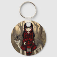Schlüsselanhänger "Red Riding Hood in Herbst"