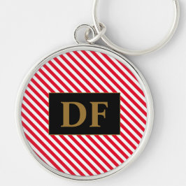 Schlüsselanhänger Rot/Weiß Streifen