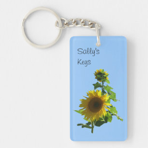 Schlüsselanhänger - Sonnenblume und Text