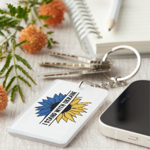 Schlüsselanhänger Token für die ukrainische Flagge