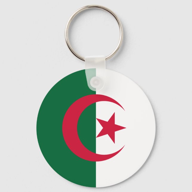Schlüsselanhänger unter der Flagge Algeriens (Vorderseite)