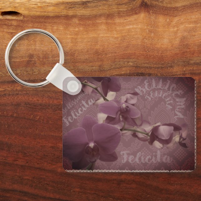 Schlüsselanhänger vintage floral (Rückseite)