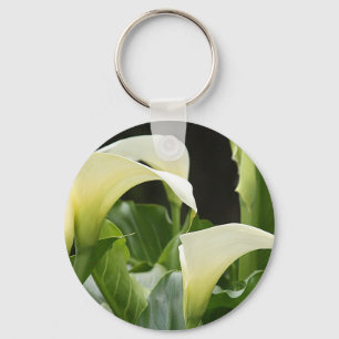 Schlüsselanhänger, "weiße Calla-Lilien # 3159" Schlüsselanhänger