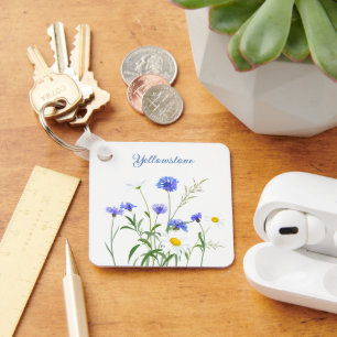 Schlüsselanhänger-Yellowstone-Wildblumen Schlüsselanhänger