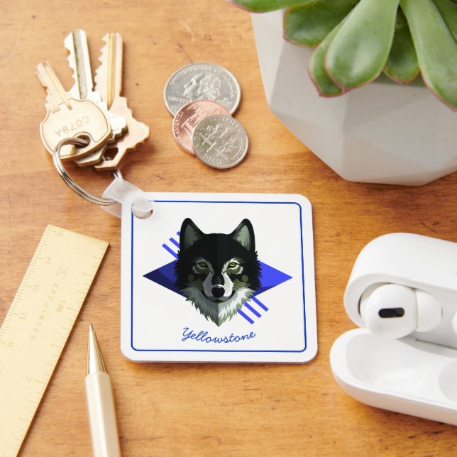 Schlüsselanhänger-Yellowstone-Wolf Schlüsselanhänger (Schreibtisch)