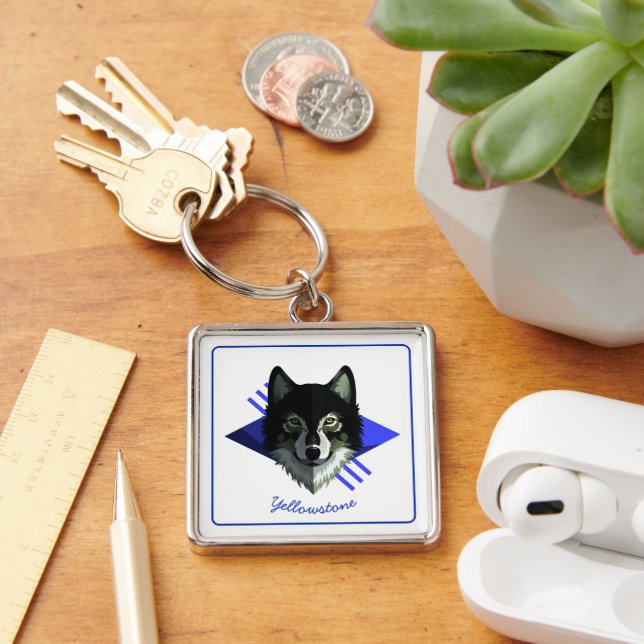 Schlüsselanhänger-Yellowstone-Wolf Schlüsselanhänger (Schreibtisch)