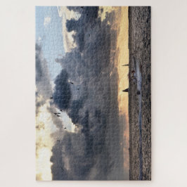 Schlüsselfischen im Westen bei Sonnenuntergang Puzzle