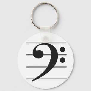 Schlüsselkette Bass Clef Schlüsselanhänger