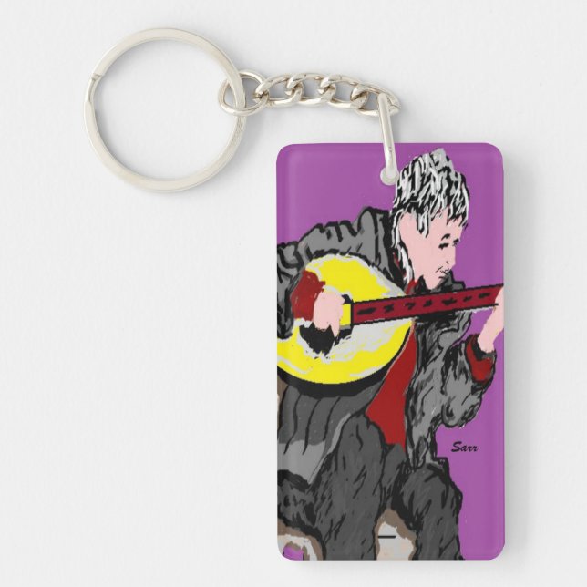 Schlüsselkette /Bouzouki Player Schlüsselanhänger (Vorderseite)