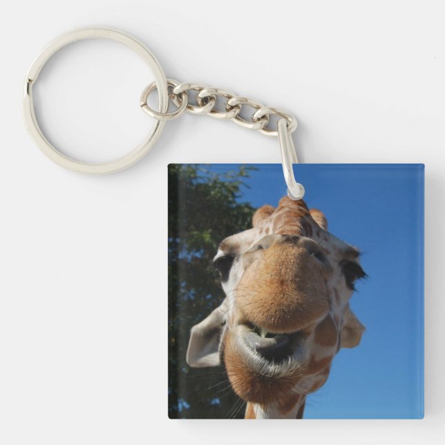 Schlüsselkette der lustigen Giraffe Schlüsselanhänger (Vorderseite)