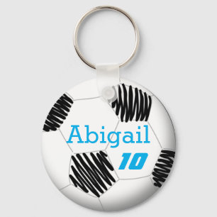 Schlüsselkette des personalisierten Fußballs Schlüsselanhänger