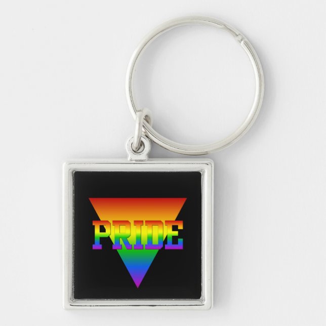 Schlüsselkette des Pride Triangle Schlüsselanhänger (Vorne)