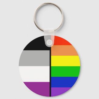 Schlüsselkette für Asexuelle und Regenbogenflaggen Schlüsselanhänger