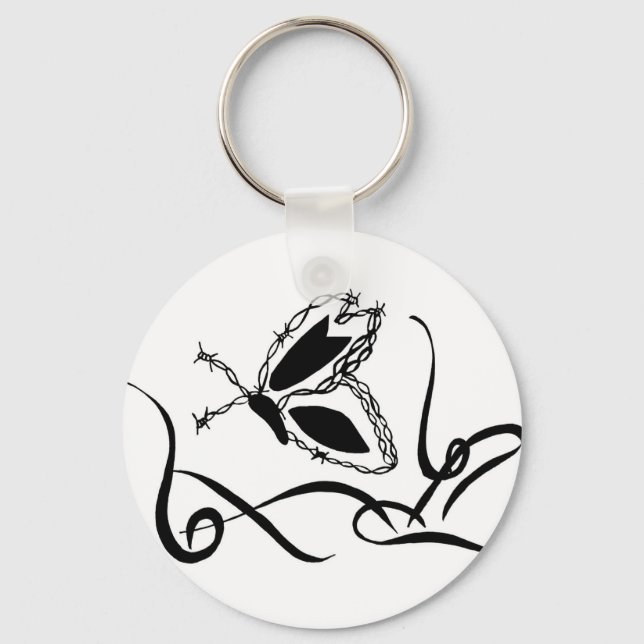 Schlüsselkette für Bartenschmetterlinge Schlüsselanhänger (Vorderseite)