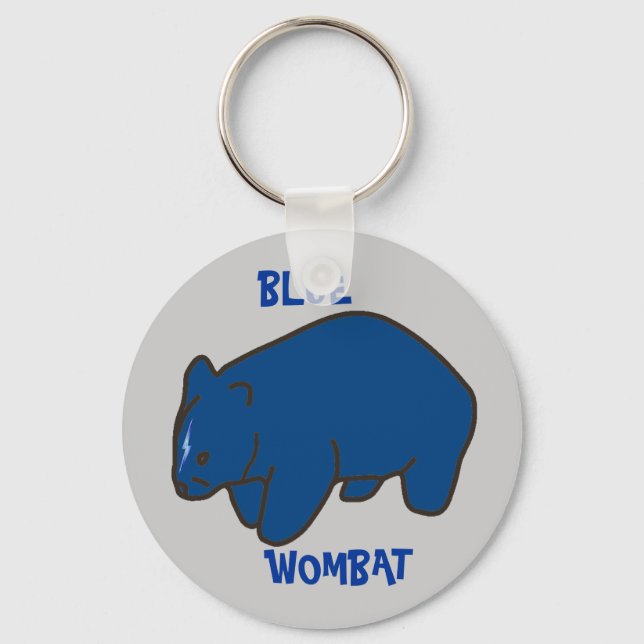 Schlüsselkette für blaue Wombat Schlüsselanhänger (Vorderseite)