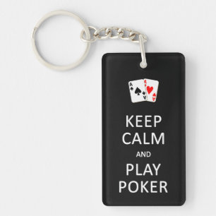 Schlüsselkette für CALM & PLAY POKER behalten Schlüsselanhänger