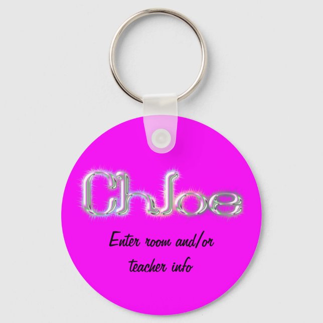 Schlüsselkette für Chloe-Name-Tag Schlüsselanhänger (Vorderseite)
