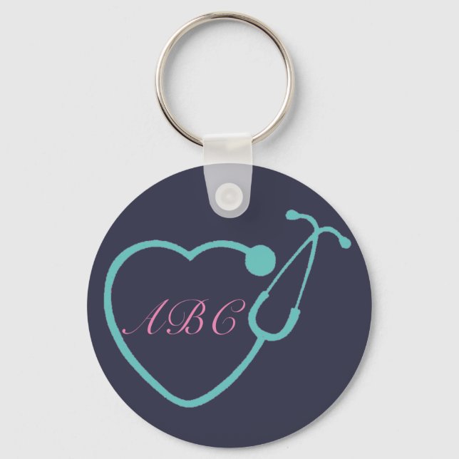 Schlüsselkette für das benutzerdefinierte Monogram Schlüsselanhänger (Vorderseite)