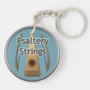 Schlüsselkette für Psaltery Strings Netzwerk-Logos Schlüsselanhänger