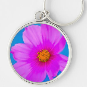 Schlüsselkette für rosa Blüten Schlüsselanhänger