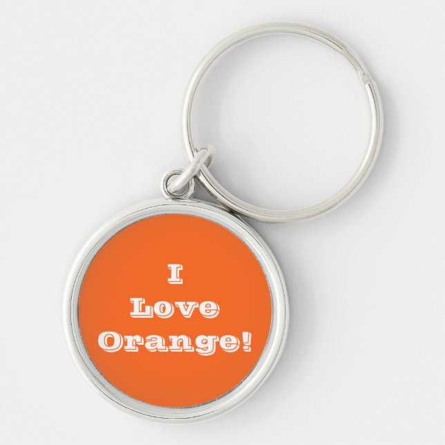 Schlüsselkette I Liebe Orange Schlüsselanhänger (Vorne)