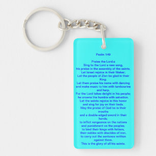 Schlüsselkette mit berühmtem Lob-Tanz-Psalm Schlüsselanhänger