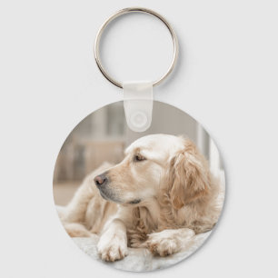 Schlüsselkette mit Bild des golden retriever Schlüsselanhänger