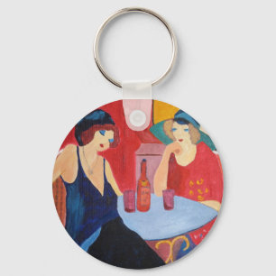 Schlüsselkette mit Damen im Café Schlüsselanhänger