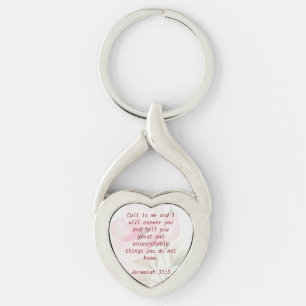 Schlüsselkette mit Jeremiah 33:3 Schlüsselanhänger