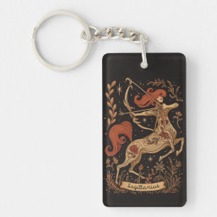 Schlüsselkette Sagittarius Celestial Zodiac Art Schlüsselanhänger