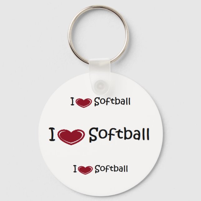Schlüsselkette SOFTBALL Schlüsselanhänger (Vorderseite)