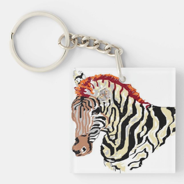 Schlüsselkette/Zebra Schlüsselanhänger (Vorderseite)