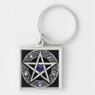 Schlüsselketten: Jeweled Pentagramm Schlüsselanhänger