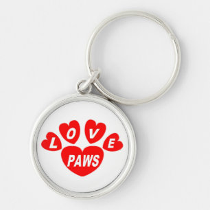 Schlüsselketten-Liebe Paws Hearred Schlüsselanhänger