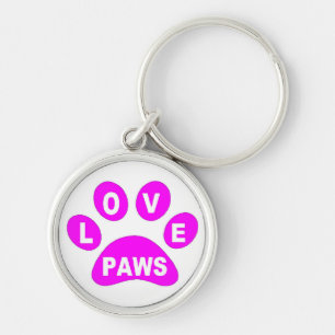 Schlüsselketten-Liebe Paws Pink Schlüsselanhänger