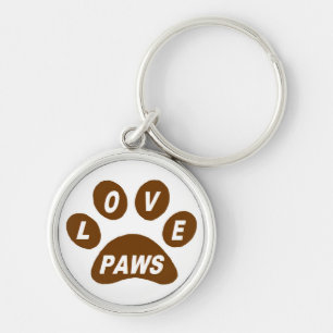Schlüsselketten-Lieben auf Paws Brown Schlüsselanhänger