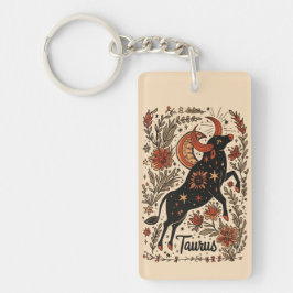 Schlüsselketten Taurus Celestial Zodiac Art Schlüsselanhänger