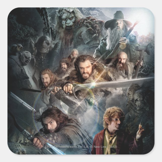 Schlüsselkunst Quadratischer Aufkleber (Vorderseite)