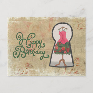 Schlüsselloch Postkarte