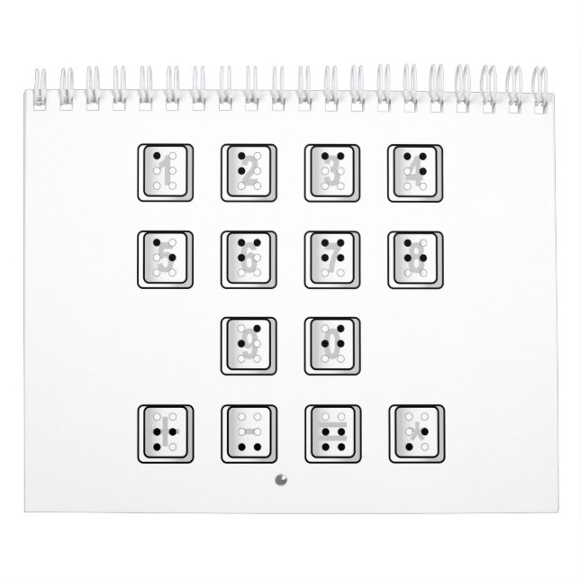 Schlüsselnummern des Braille-Computers Kalender (Titelbild)