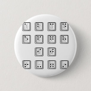 Schlüsselnummern für Braille-Computer Button