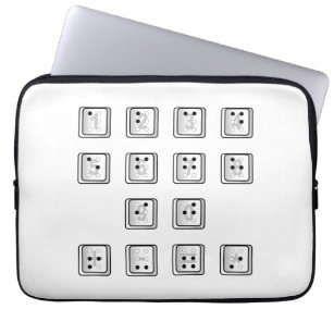 Schlüsselnummern für Braille-Computer Laptopschutzhülle