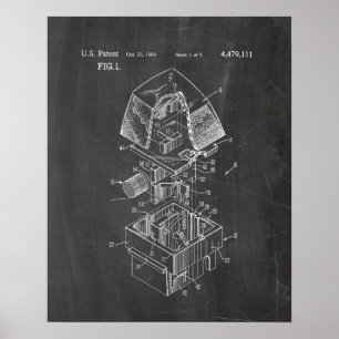 Schlüsselpatent für mechanische Tastatur Poster