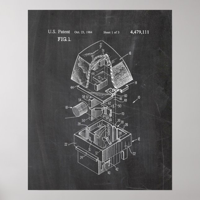 Schlüsselpatent für mechanische Tastatur Poster (Vorne)