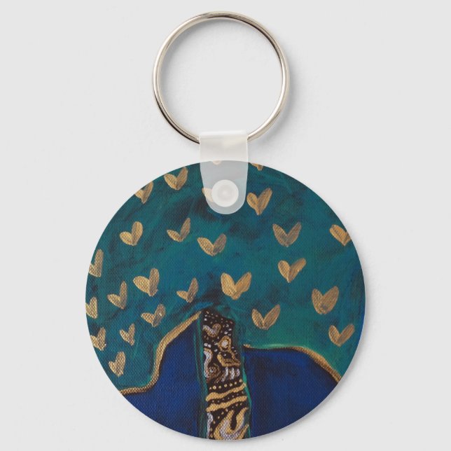 Schlüsselring für goldene Herzen Schlüsselanhänger (Vorderseite)