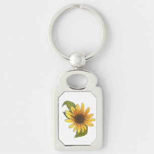 Schlüsselring für Sonnenblumen Schlüsselanhänger