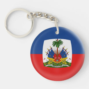 Schlüsselring-Haiti-Flagge Schlüsselanhänger