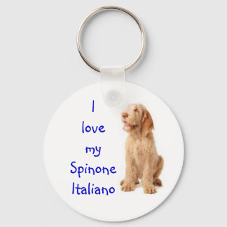 Schlüsselring - "I Liebe my Spinone Italiano". Schlüsselanhänger